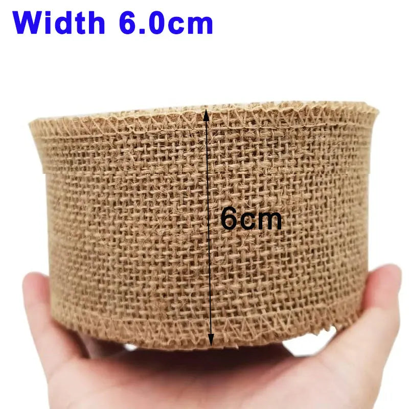 インテリア・パーティ装飾 | 天然麻素材リボン | 1m/2m/5m/10m巻