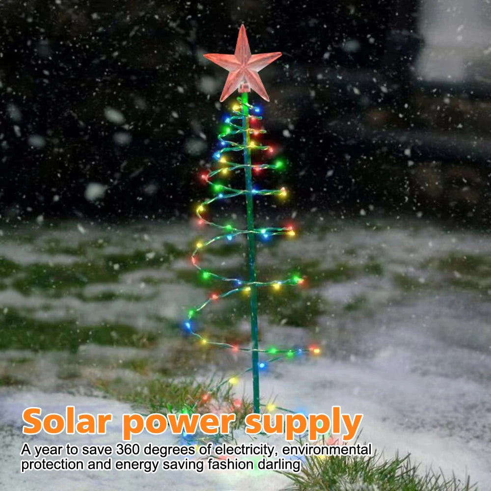 ソーラーライト|イベント・クリスマス装飾|ソーラー式クリスマスツリー型ガーデンライトセット