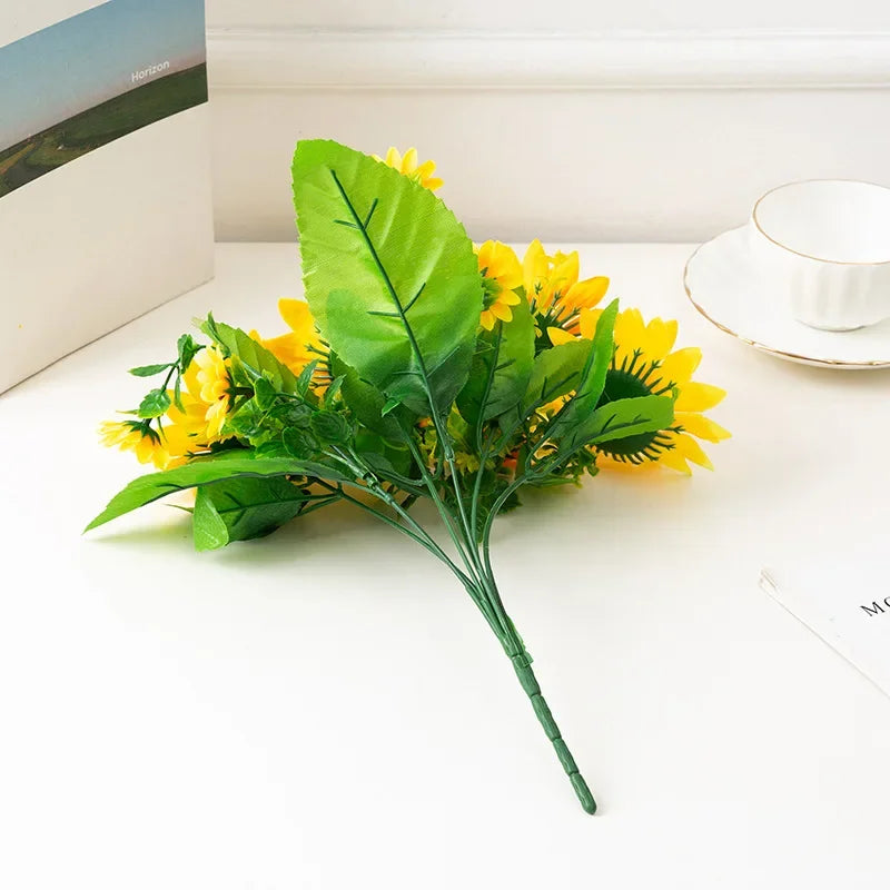 人工ひまわりブーケ・シルクフラワー・デイジー・DIY