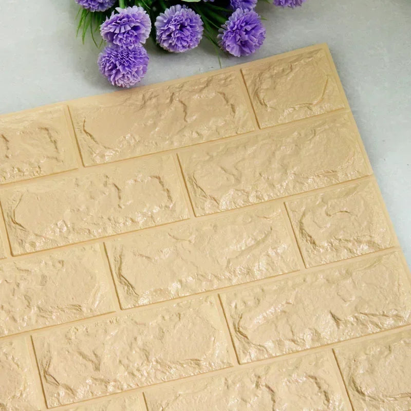 インテリア装飾・DIY 3Dレンガ風シート 60c幅 長さ0.6M/1.2M/3M 防水・防カビ