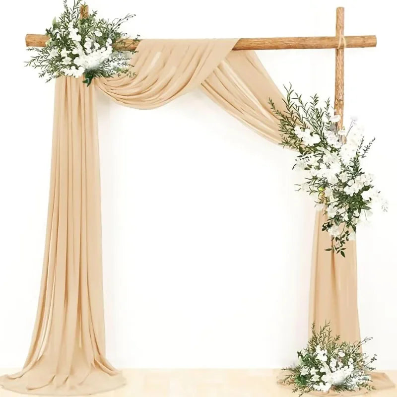 インテリア・パーティ装飾 | シフォン生地 カーテンセット | 2枚入