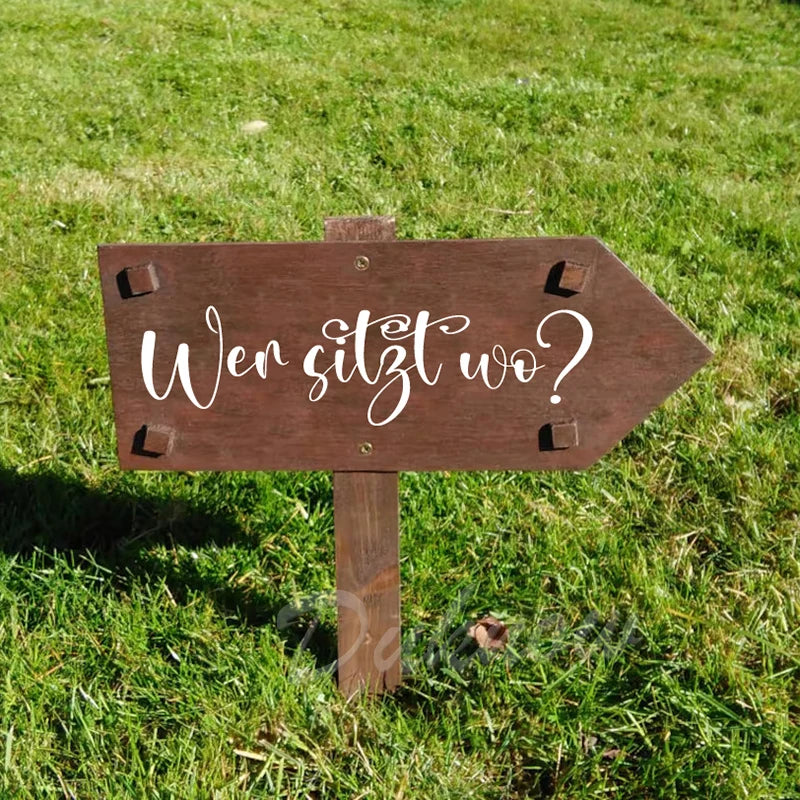 ドイツ語 結婚式座席表 アートステッカー