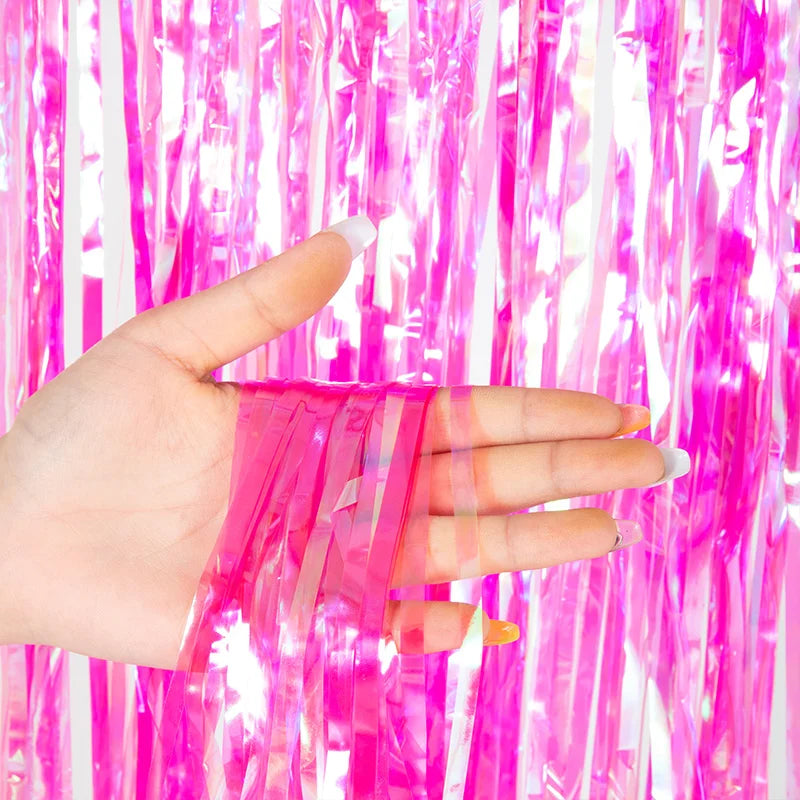 パーティー・インテリア用装飾 オーロラ・レインボーカラーカーテン 長さ1M/2M/3M