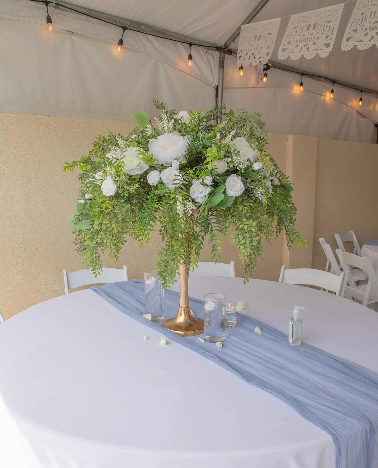 インテリア・パーティ装飾 | ワッシャー加工素材テーブルランナー | 全長0.5m/1.8m/3.4m/4m ポリエステル100%