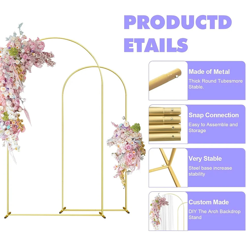 イベント・パーティー装飾 メタル製デコレーションフレーム 5サイズ 大小様々