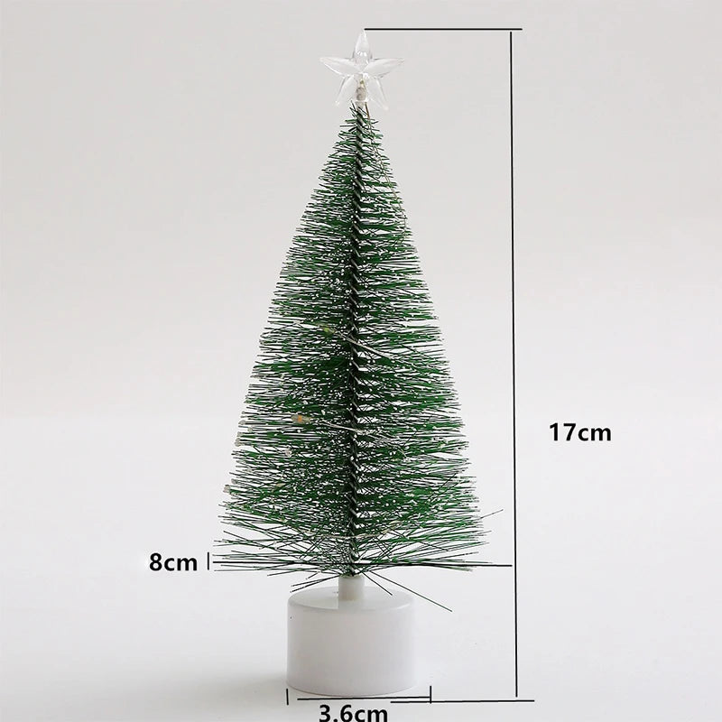 LEDライト付きミニクリスマスツリー 卓上装飾