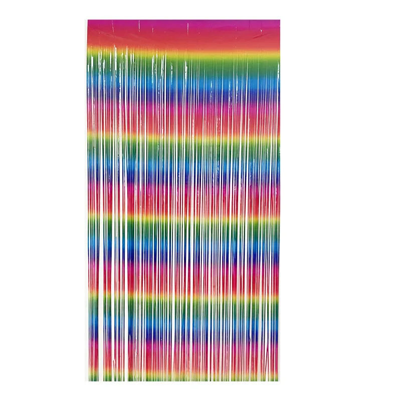パーティー・インテリア用装飾 オーロラ・レインボーカラーカーテン 長さ1M/2M/3M