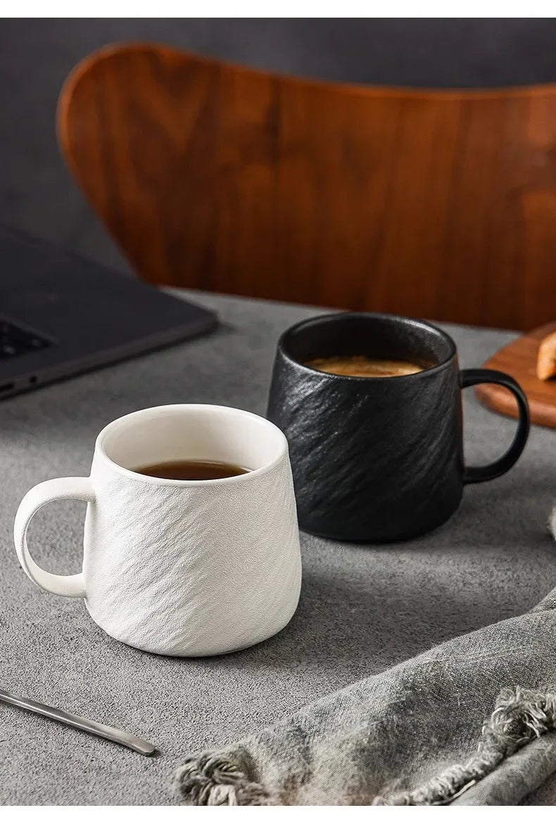 |イベント・ノベルティ用品 |電子レンジ対応セラミックマグカップ 黒白| 550ml