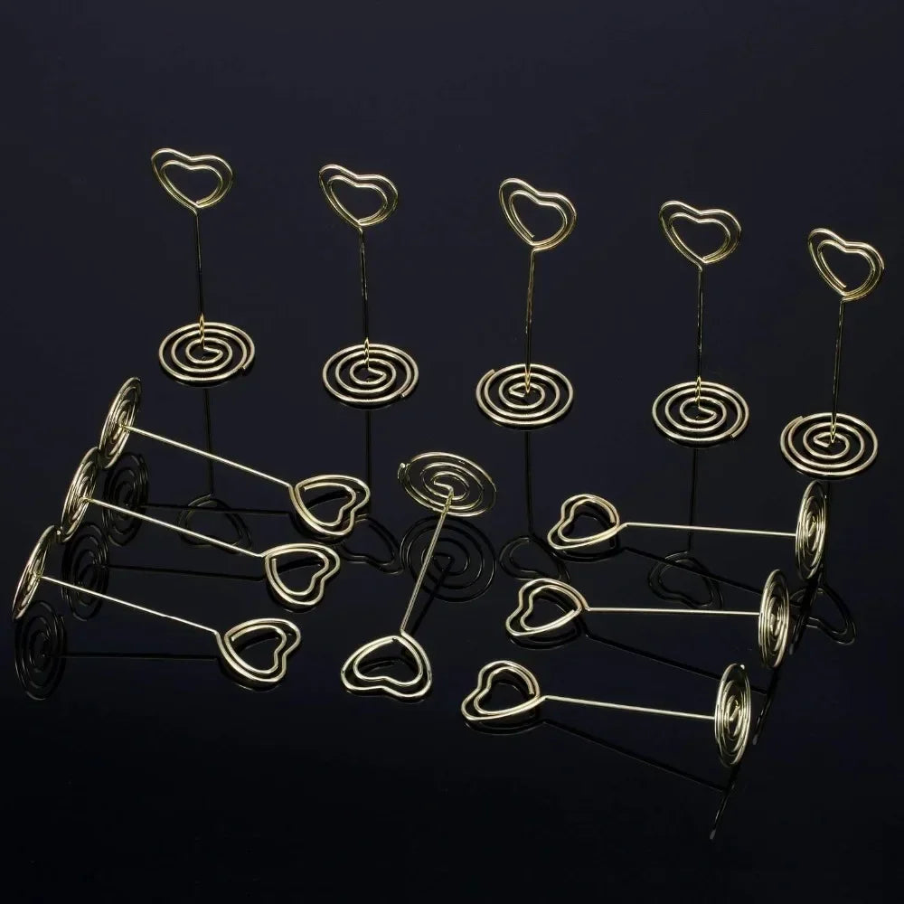 イベント・結婚式装飾|ハート型テーブル番号ホルダー10個セット