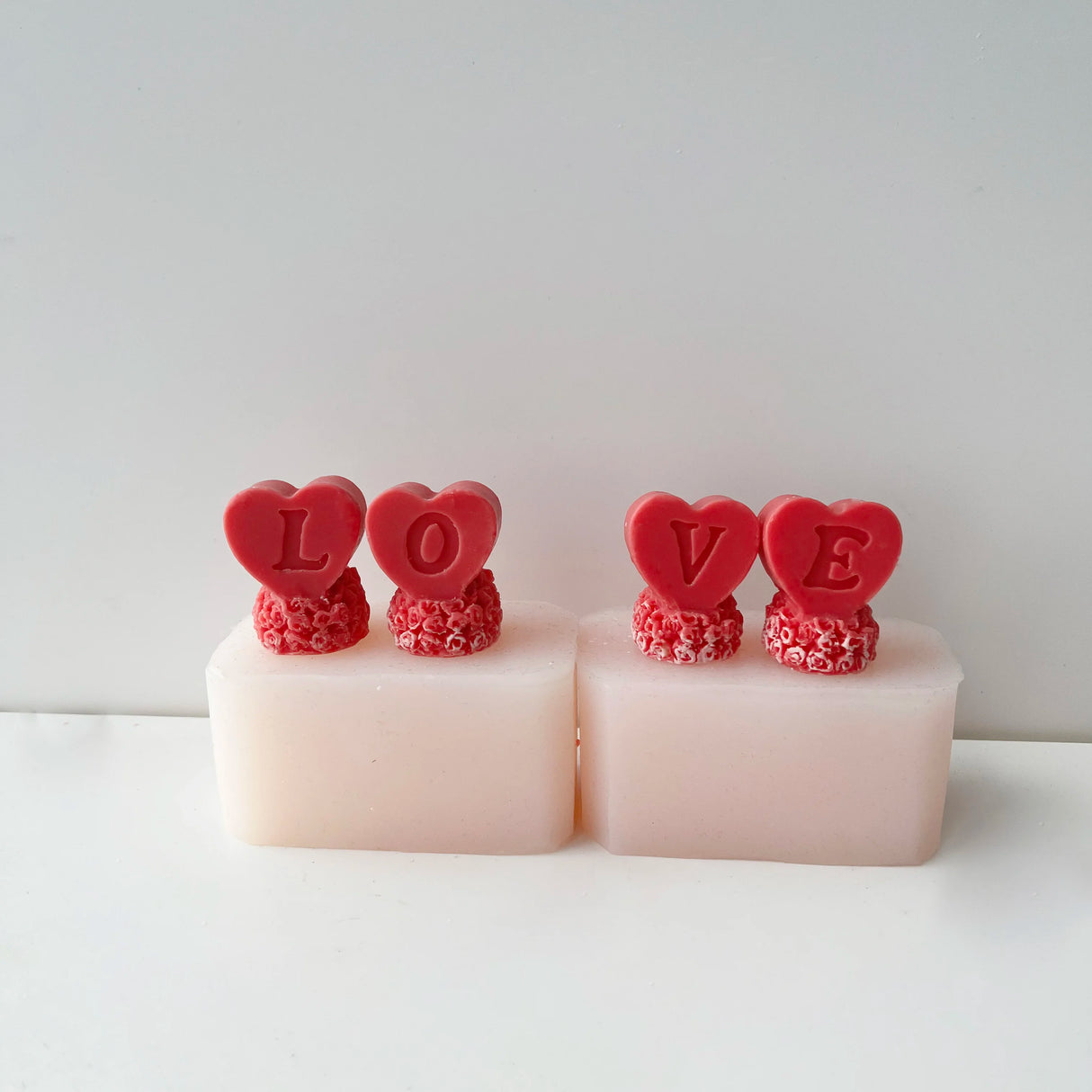 クラフト・DIY用|ハンドメイドキャンドル用 ローズハート型