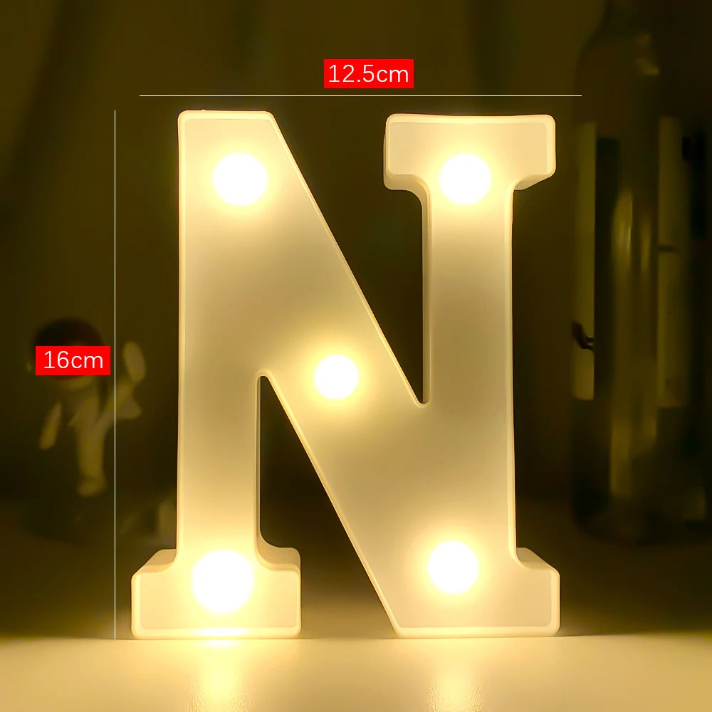 LEDナイトライト 【アルファベット・数字型】(乾電池式)