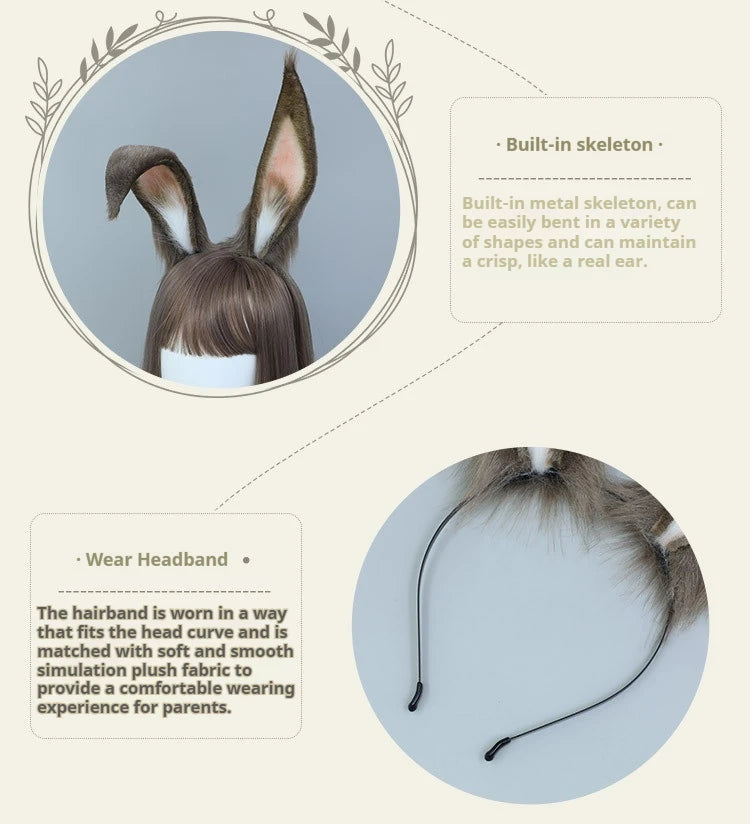 イベント・ハロウィングッズ|リアルなうさ耳つきカチューシャ