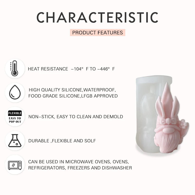 クラフト・DIY用|ハンドメイドキャンドル用 ローズハート型