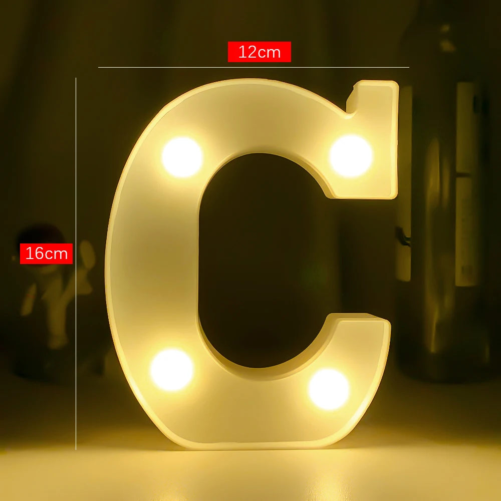 LEDナイトライト 【アルファベット・数字型】(乾電池式)