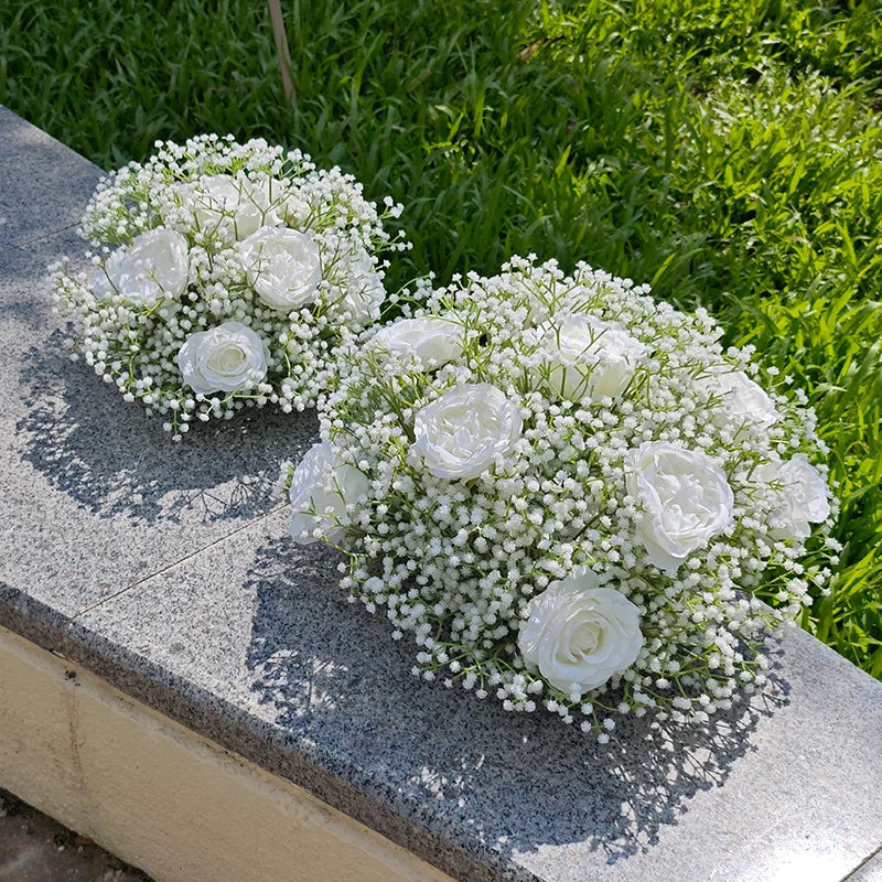 パーティー・ガーデン装飾|屋外用シルクフラワーボールアレンジメント