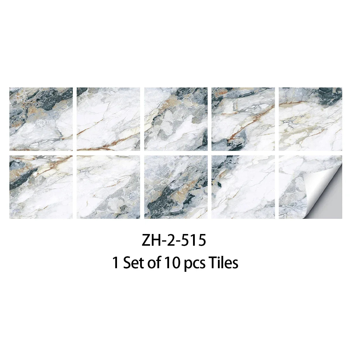 DIYフロアシート 大理石タイル風 ステッカー 10枚入/20枚入 豪華