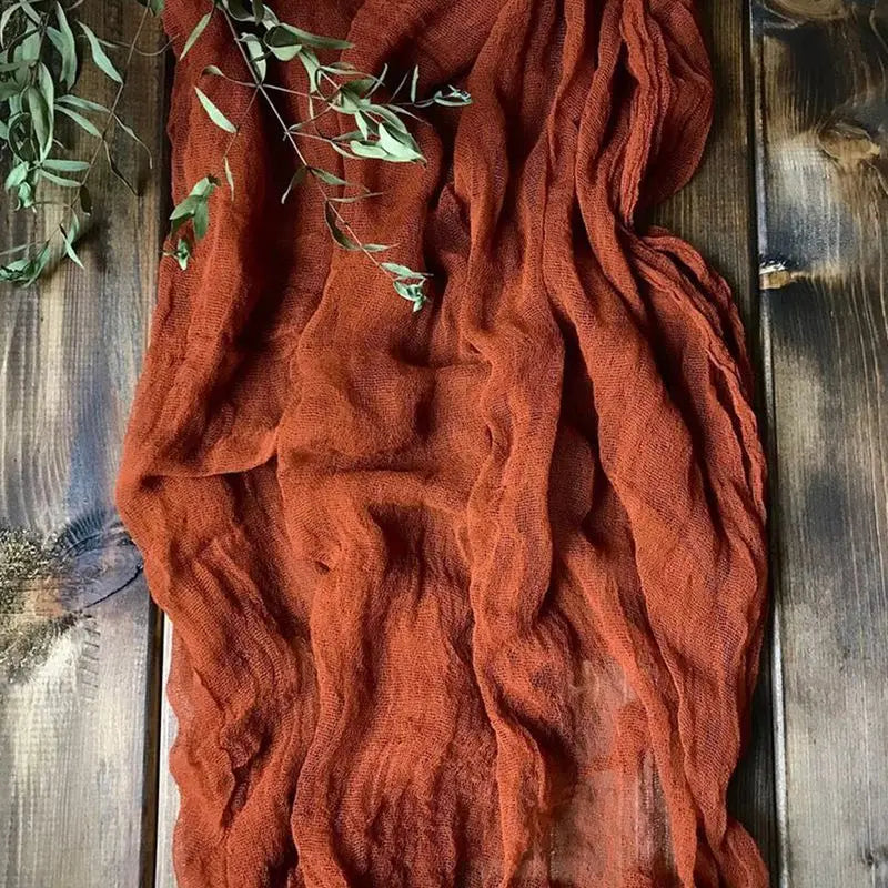 インテリア・パーティ装飾 |ガーゼ生地テーブルランナー | 全長1.8/3.4m