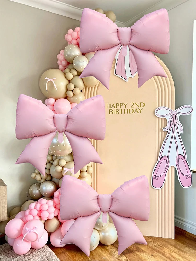 イベント・バルーン装飾|大きなリボン型バルーンセット(3個)