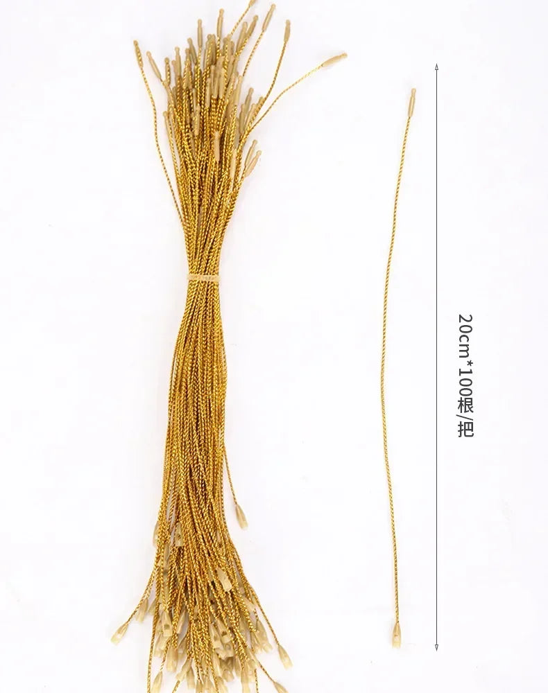 【装飾・手芸用】クリスマス装飾用 20cmポリエステル紐(100本セット)