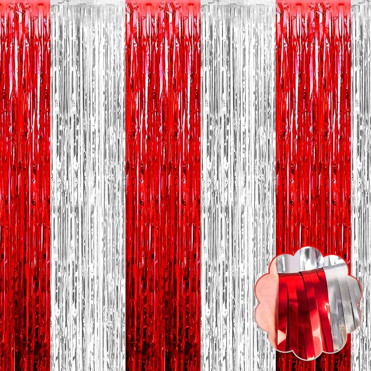 イベント・パーティーグッズ|ホイルフリンジカーテン6枚セット