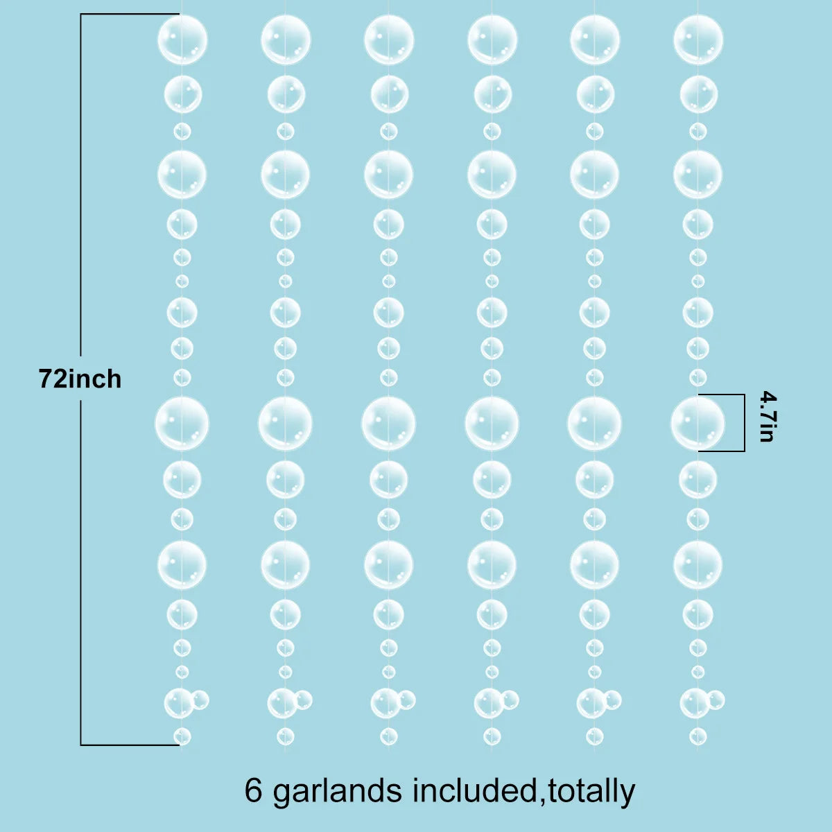 パーティー・インテリア用装飾 バブルカーテン 壁面装飾 2枚入 海中テーマ