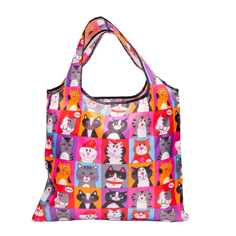 |ノベルティ用品 | コンパクト収納 花柄エコバッグ | 44×40c