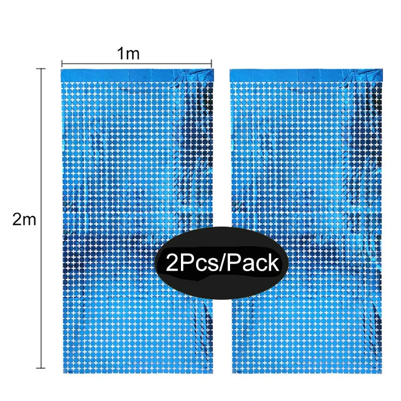 パーティー・インテリア装飾 キラキラ!カーテン 2枚入 ミラーボール風デザイン