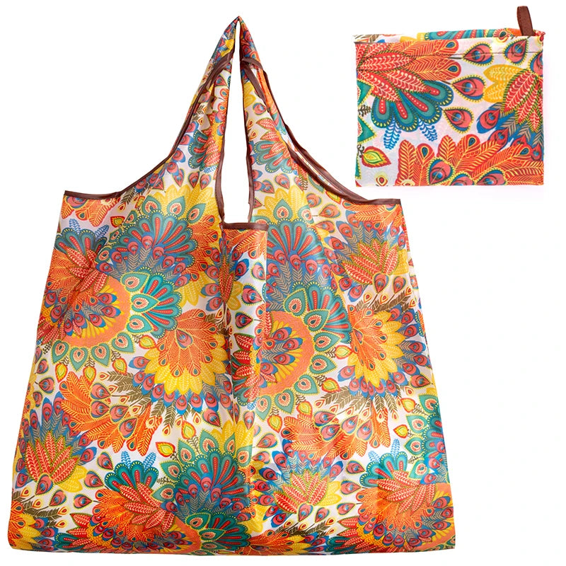 |ノベルティ用品 | コンパクト収納 プリントエコバッグ | 65cm×55c