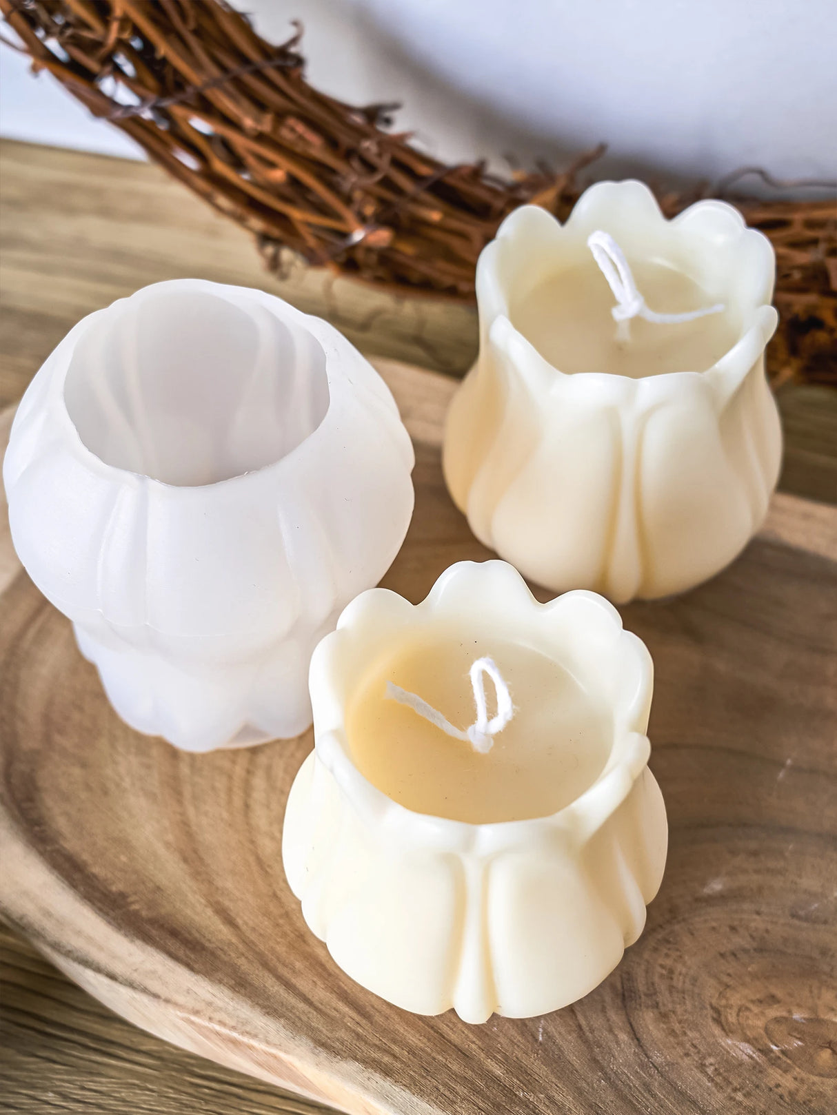 クラフト・DIY用|ハンドメイドキャンドル用 チューリップ型