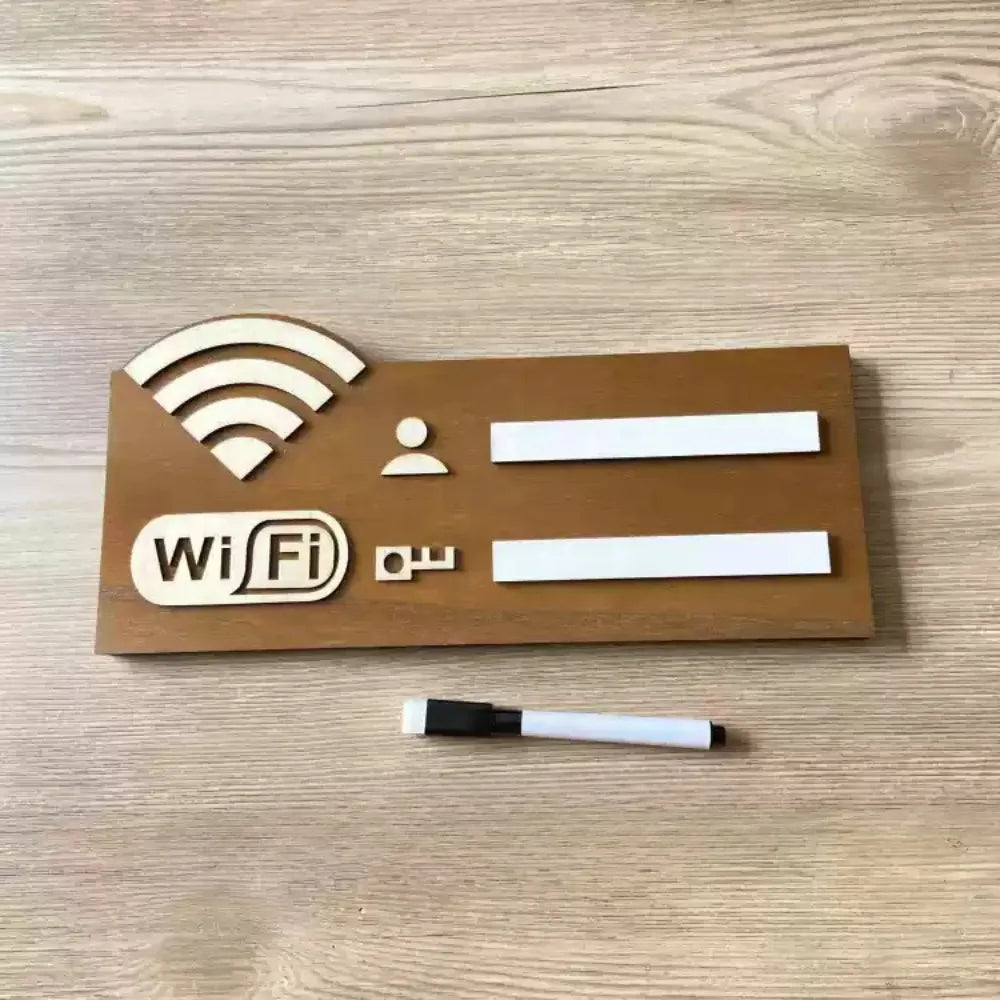 ヴィンテージ風木製WiFiパスワードサイン
