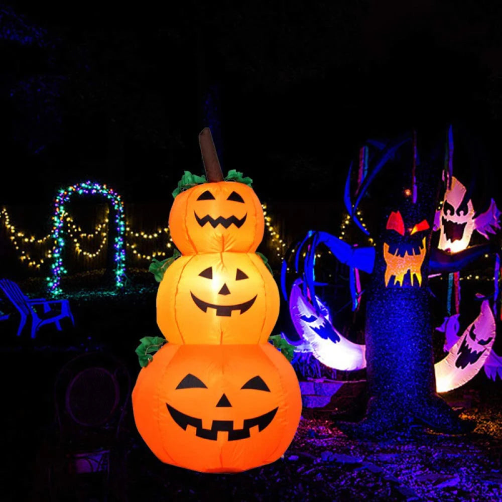 イベント・ハロウィングッズ|1.2m LED付きカボチャ装飾