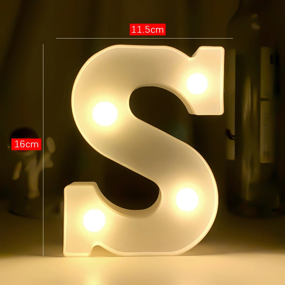 LEDナイトライト 【アルファベット・数字型】(乾電池式)