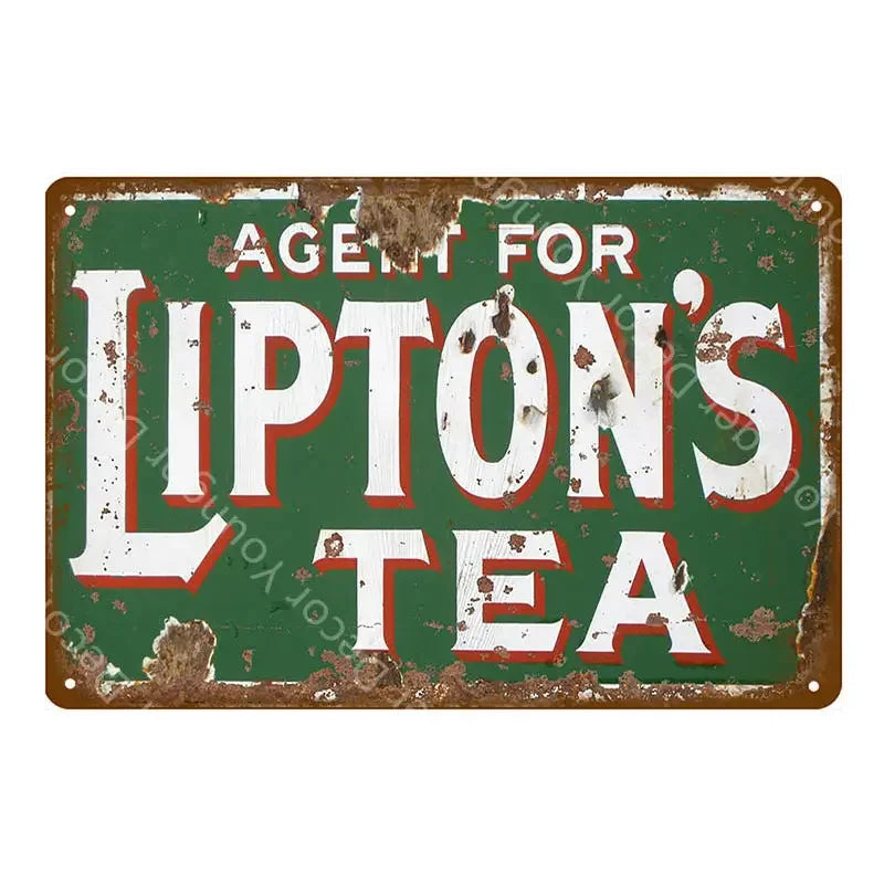 カフェ ヴィンテージブリキ看板