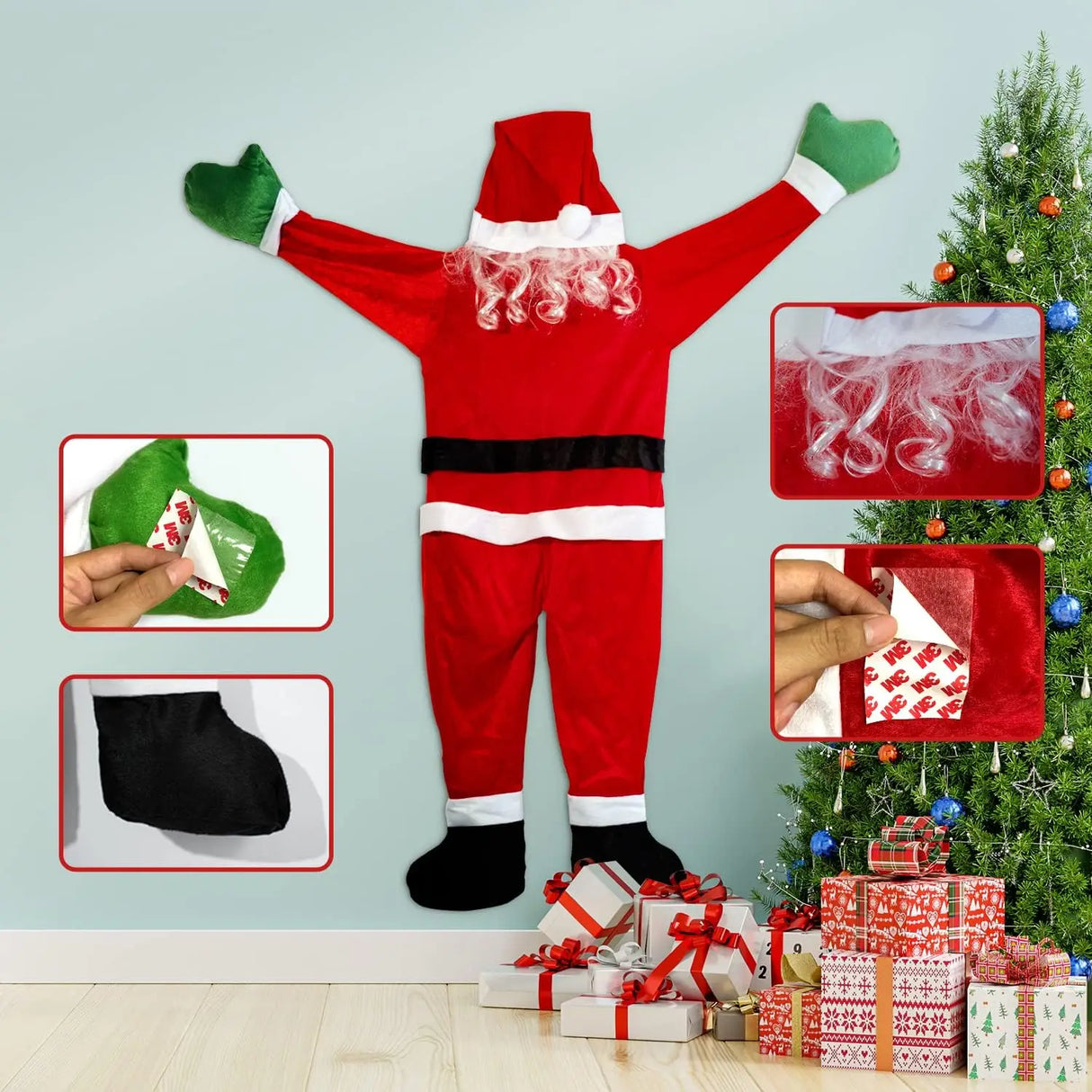 モチーフライト|イベント・クリスマス装飾|大型吊り下げサンタクロースデコレーション