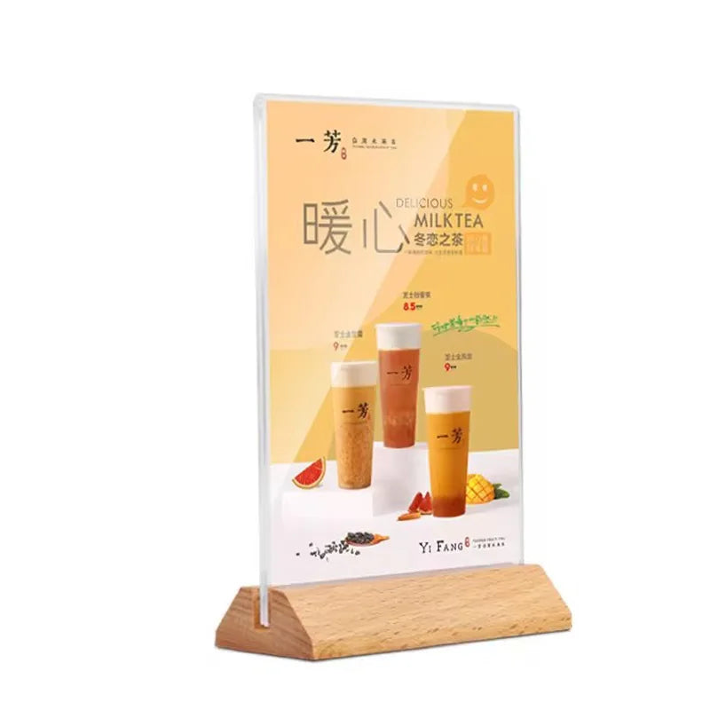 両面クリア卓上アクリルサインホルダー