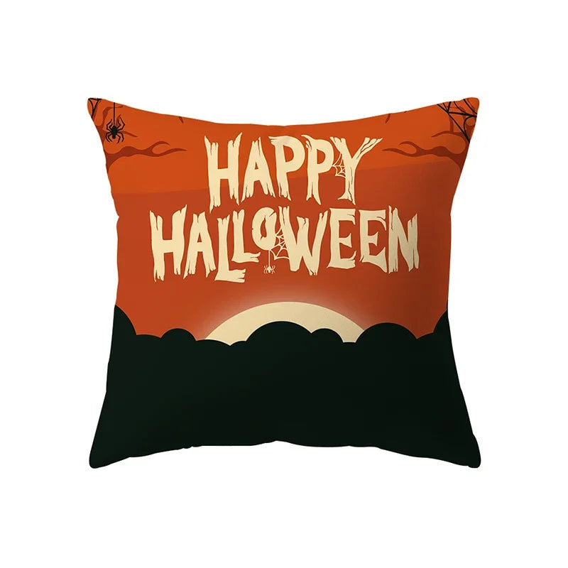 イベント・ハロウィングッズ|スカルパンプキンクッションカバー