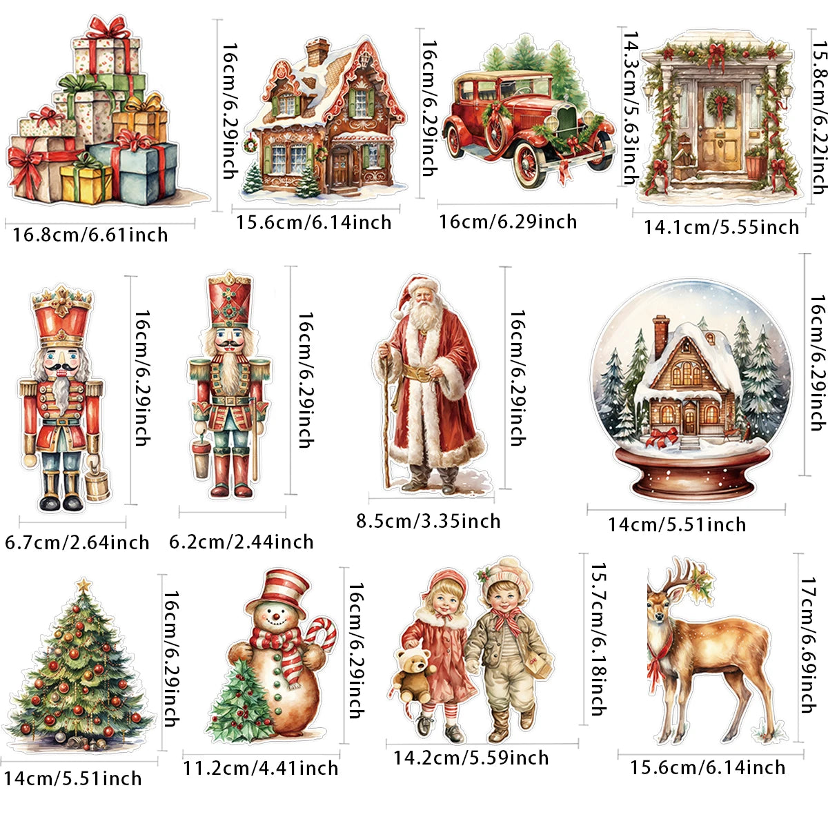 【クリスマス・パーティー装飾】ジンジャーマン 紙製オーナメント( 1セット)