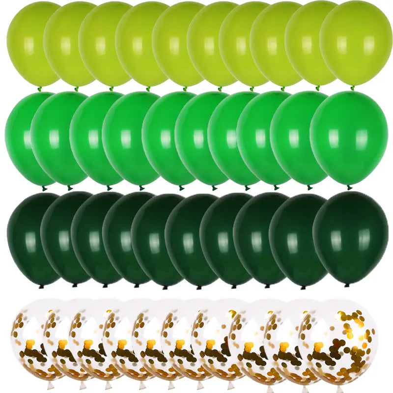 レトロダークグリーンバルーン40個セット