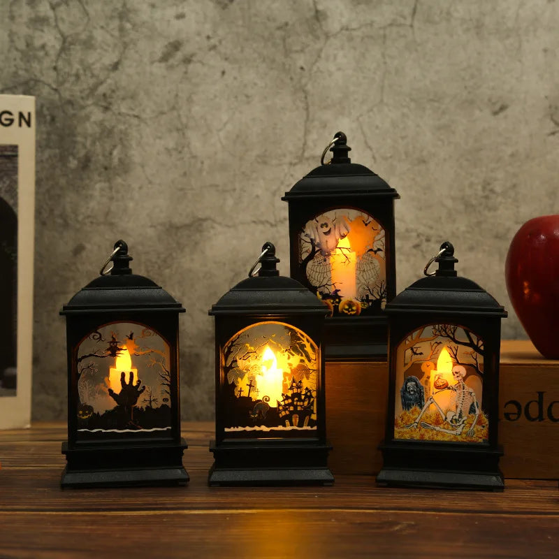 イベント・ハロウィングッズ|ポータブル ハロウィン LEDパンプキンランタン(13.5c)