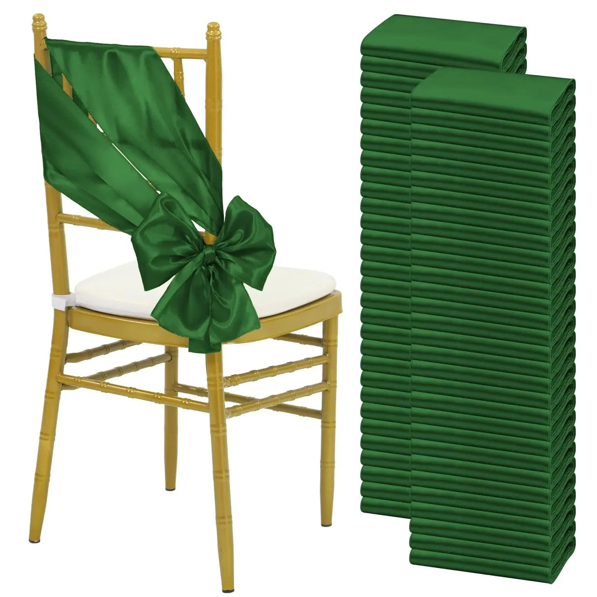 インテリア・パーティ装飾 | サテン椅子リボンセット | 全長2.75m