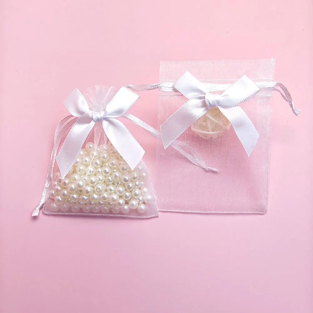 |イベント・ノベルティ用品 |リボン付きオーガンジーきんちゃくバッグセット