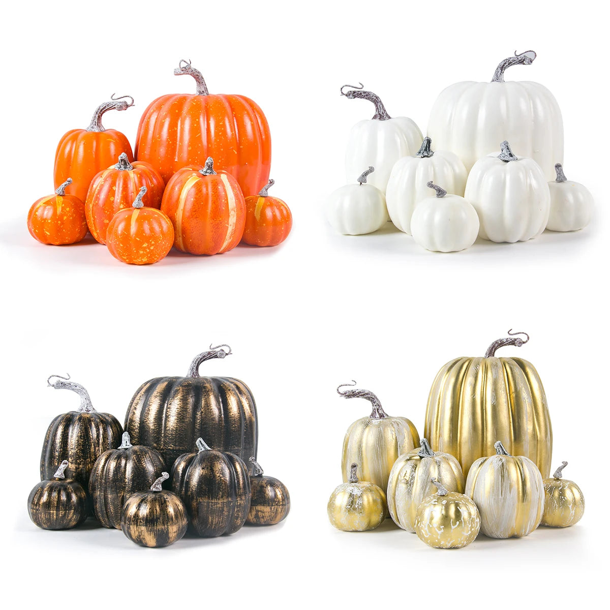 イベント・ハロウィングッズ|7個セット ミックスサイズ フェイクカボチャ