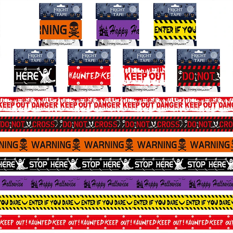 イベント・ハロウィングッズ| 窓用警告テープ