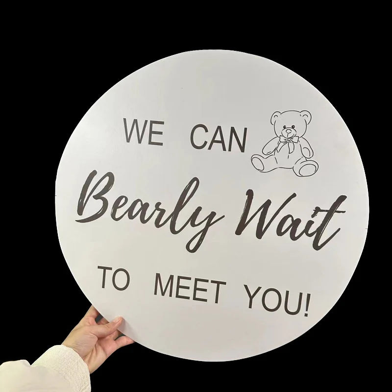 ベビーシャワー用ブラウンベアウェルカムサイン