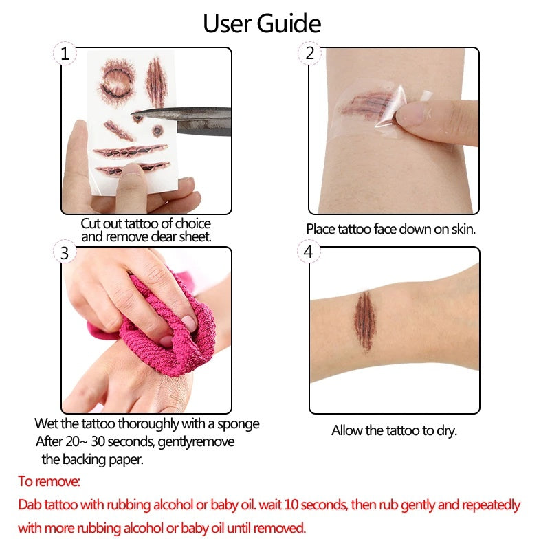 イベント・ハロウィングッズ|ハロウィン用防水タトゥーステッカー(30枚セット)