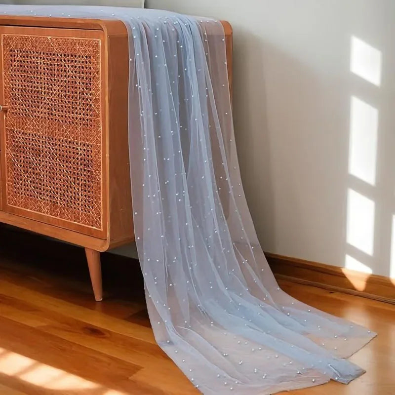 インテリア・パーティ装飾 | パール付きチュールテーブルクロス