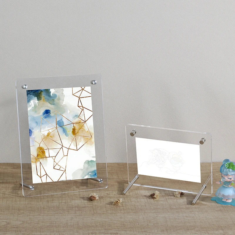透明アクリル製フォトフレーム デスクトップ用