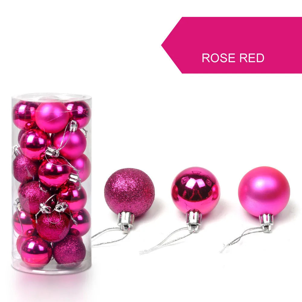 イベント・パーティー装飾|クリスマスツリーボール型 オーナメント 24個セット(30m)