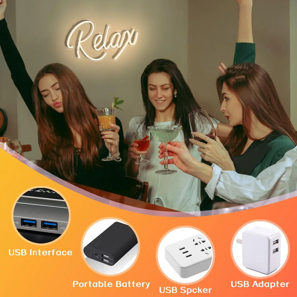 Relax LEDネオンサイン(ネオン看板) 調光機能付き