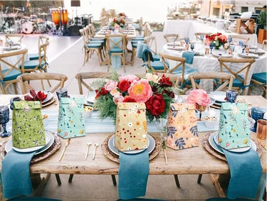 |ノベルティ用品 | シール付 ボタニカル柄紙袋 | 12x22x8c